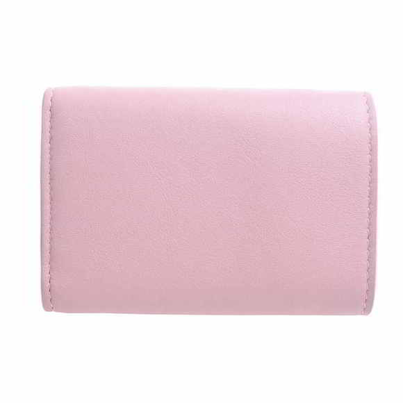 Saint Laurent Leather Tiny Wallet Tri-fold Compact Wallet Pink - Picture 2 of 8